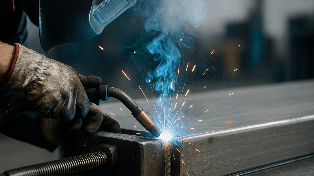 tecnico specializzato specializzato esegue saldature MIG TIG in carpenteria metallica Friuli Venezia Giulia per progetti industriali